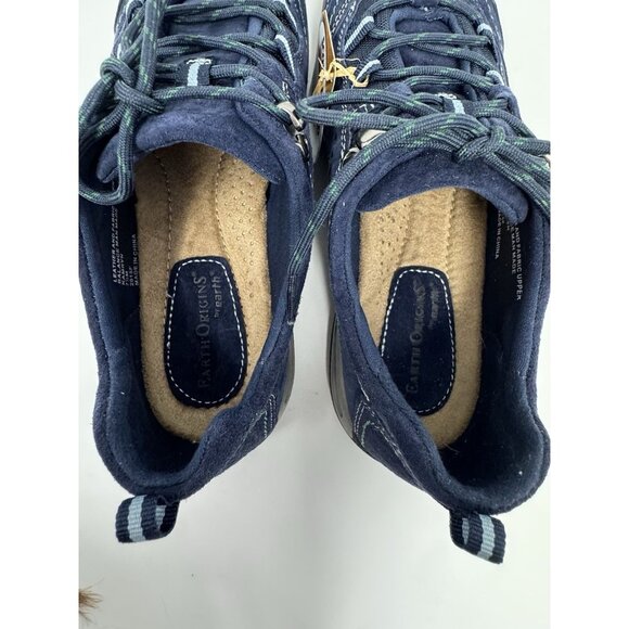 Earth Origins Women's Kamryn Shoes Size 7.5 Navy Suede Leather Lace Up Sneakers - Picture 6 of 12